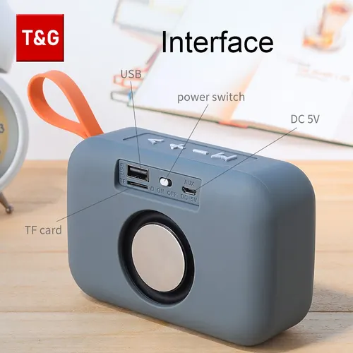 휴대용 미니 무선 스피커, TG506, 블루투스 5.0, 야외 실내 HIFI 라우드 스피커, 지지대 TF 카드, FM 라디오 방수 2