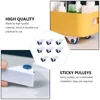 8 Pcs Adhesive Roller Storage Case Caster Bins with Brake Self-adhesive Sticky Casters The Hips Wheels 3
