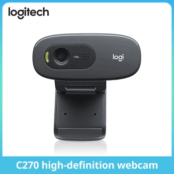Logitech C270 HD Video 720P Webcam Built-in Micphone USB2.0 Mini Computer Camera for PC Laptop Video Conference Camera Original 1