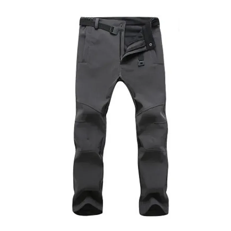 Warm Winter Men Soft Shell Pants Travel Waterproof Outdoor Camping&Hiking Pants Fleece Windproof Skiing Trousers hiking pants fleece pants