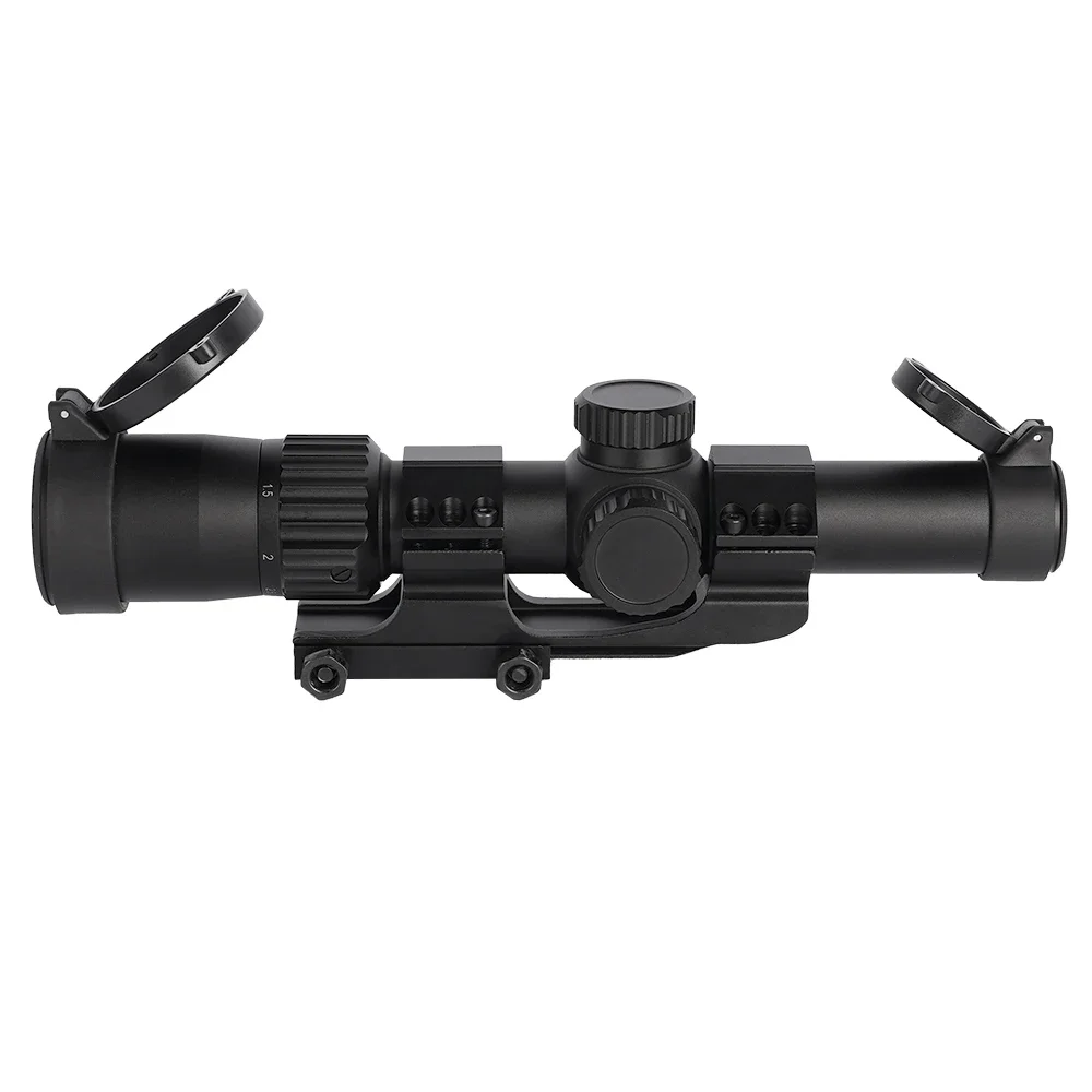 Tactical Long-Range 1-6X24 Optical Sight Red/Green Dot Laser Combination Adjustable Focal Length for Hunting