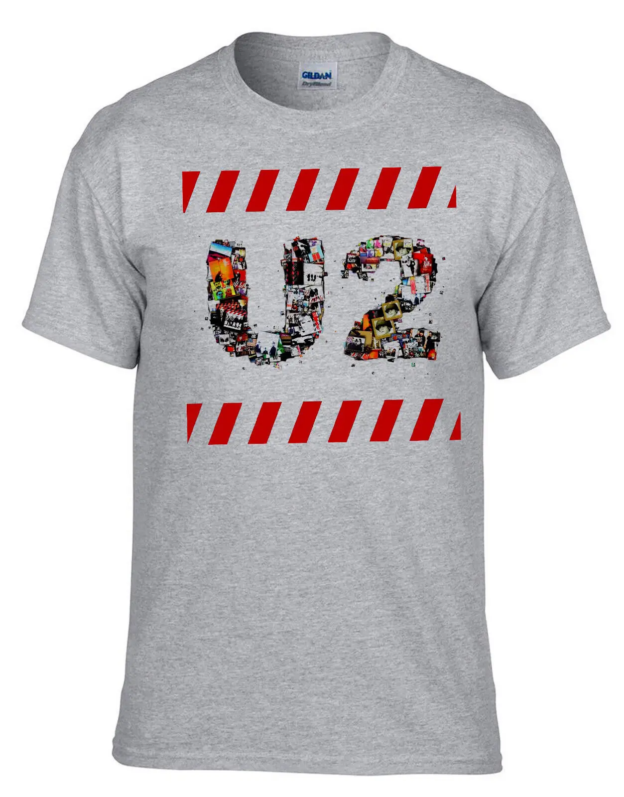U2 U 2 Rock Band Rock Music T-Shirt Grigia-535_Grey