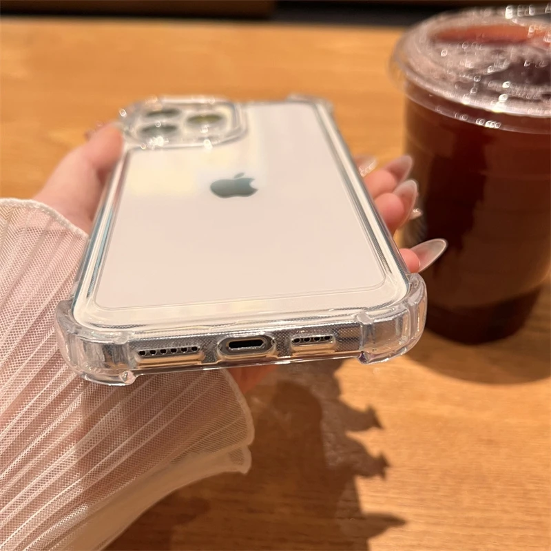 Ladies' Transparent Phone Case Compatible With Apple iPhone  X/xr/xs/11/12/13/14 And Plus Models, Creative And Minimalist Design