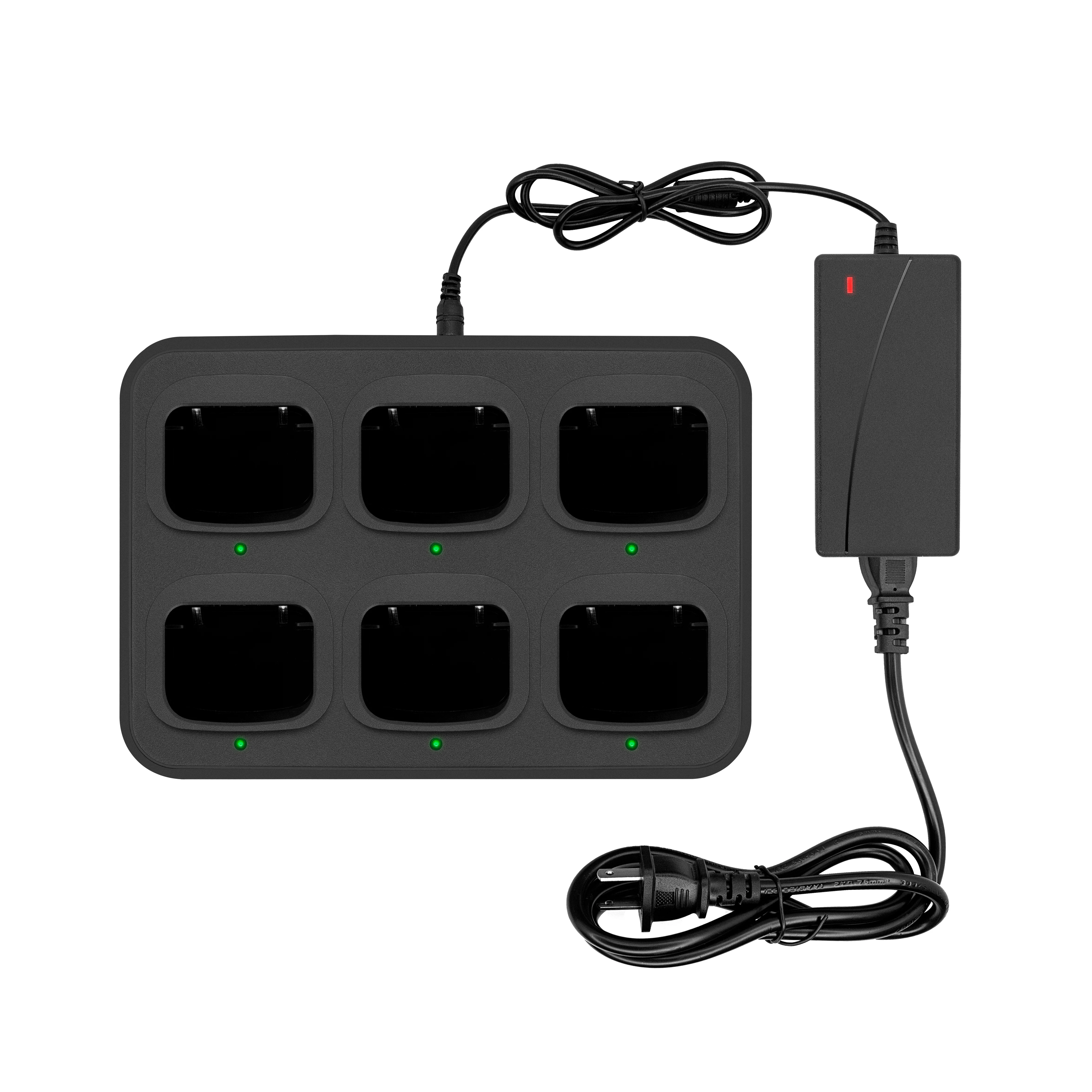 6-Way Multi-Functional Charger Adapter Rapid Charging for  MD-390 MD-398 MD-368 MD-580 Walkie Talkie Two Way Radio