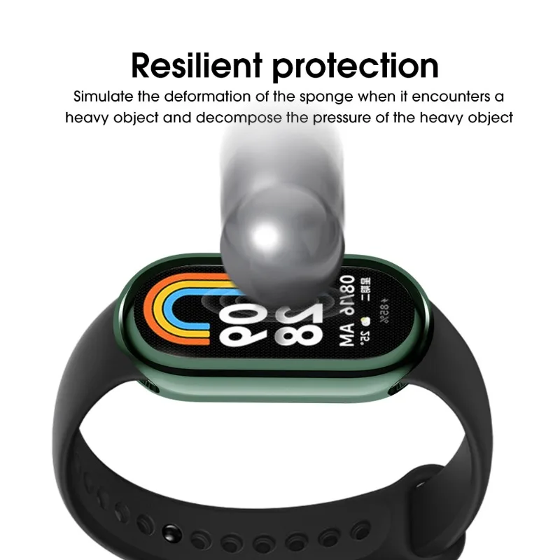 Soft Protective Smartwatch Cover with Full Screen Protector and Plated Bumper Finish