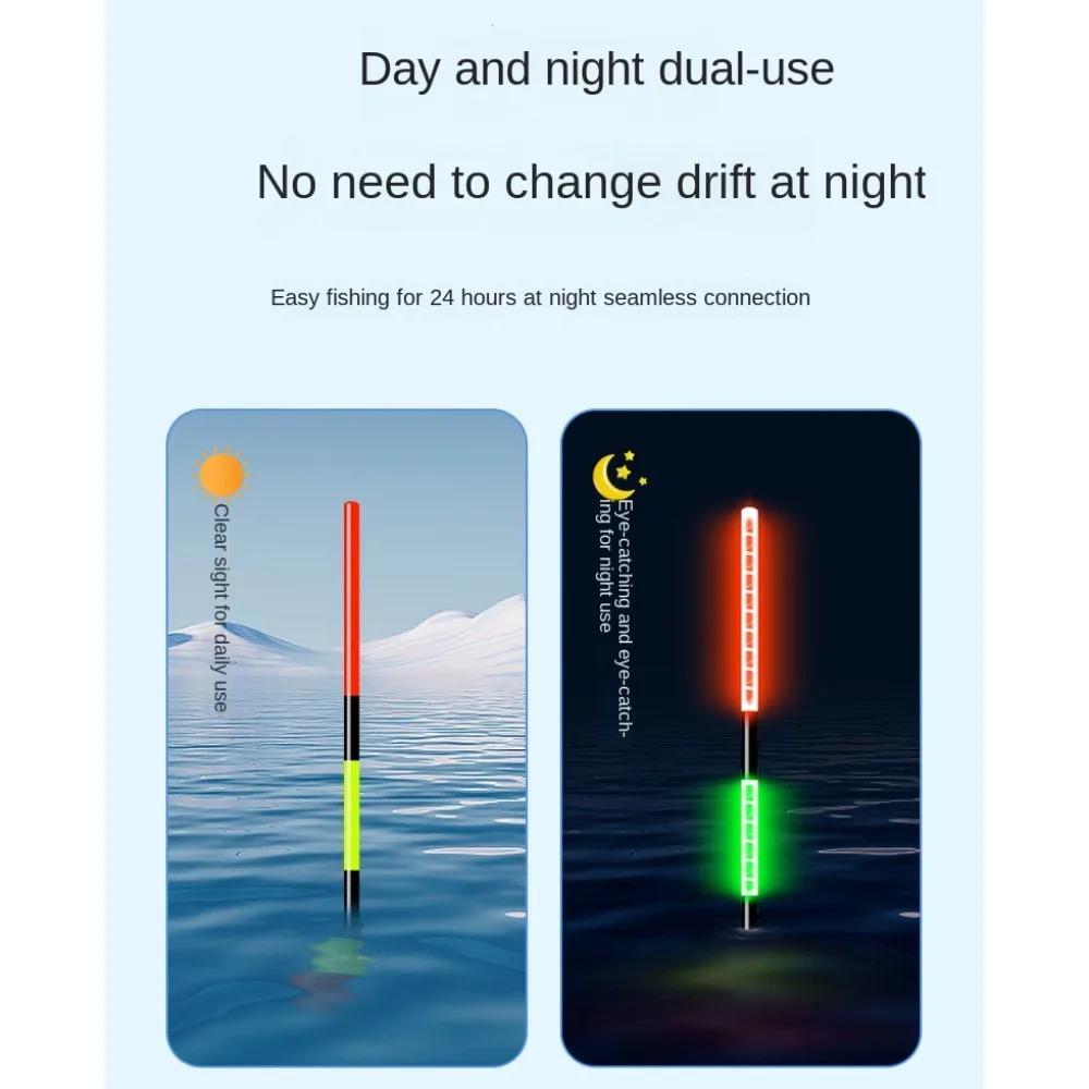 Flotteur électronique Indicator avec lumière LED pour pêche de nuit - Bobber à tube coulissant longue queue