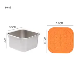 Stainless Steel Leak - Proof Sauce & Seasoning Container with Silicone Lid - 40ml Capacity (60ml orange)