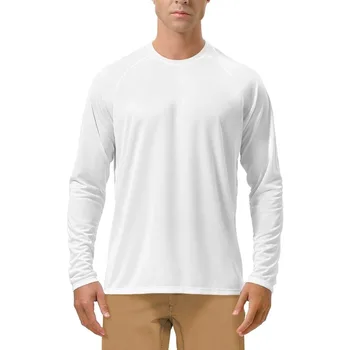 Mens UPF 50+ UV Sun Protection Long Sleeve Shirts Quick Dry SPF Rash Guard for Fishing Hiking Swimming Running Outdoor Activitie 1