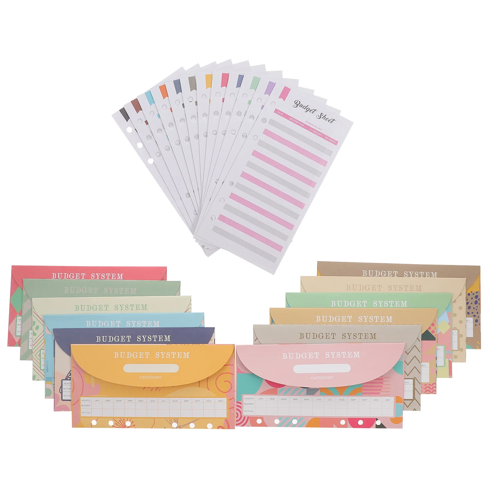 

Cash Budget Card Money Envelopes The Gift Reusable Western Record Loose Leaf for