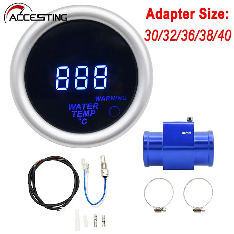 52mm Motorcycle Thermometer Digital Car Water Temperature Gauge 40150