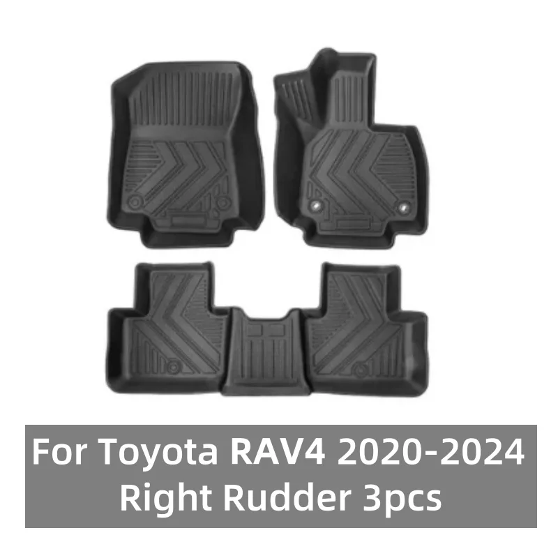 3W Tappetini per Auto per Toyota RAV4 XA50 2019-2024,In TPE Tappetini Su Misura,Sicuro per gli Animali,Antiscivolo,Inodore,Impermeabile,Facile da Lavare,Accessori