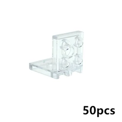 Clear Building Block Display Stand - Educational Toy Accessories (Transparent - 50pcs)