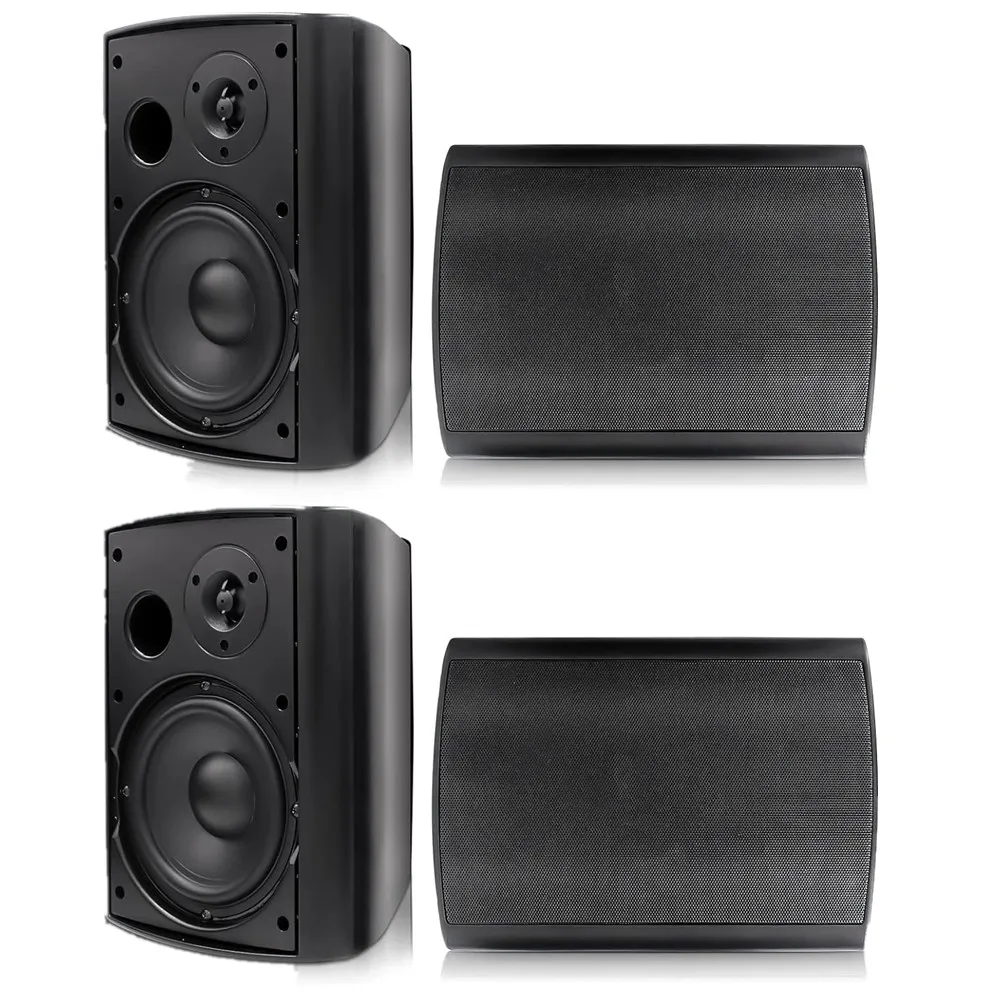 Herdio 6,5 Zoll 800W Outdoor-Bluetooth-Lautsprecher, wasserdicht, HD-Digital-Stereo-Effekt, wandmontiertes Soundsystem für Terrasse, 2 Paar