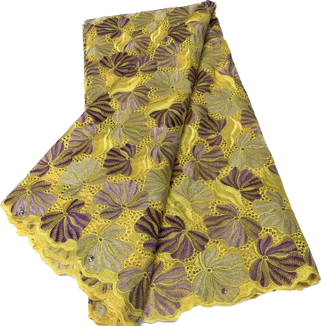 

Африканская Хлопковая кружевная ткань BE FINE 2024, Высококачественная швейцарская вуаль, кружево с камнями, нигерийская хлопковая ткань для женских платьев