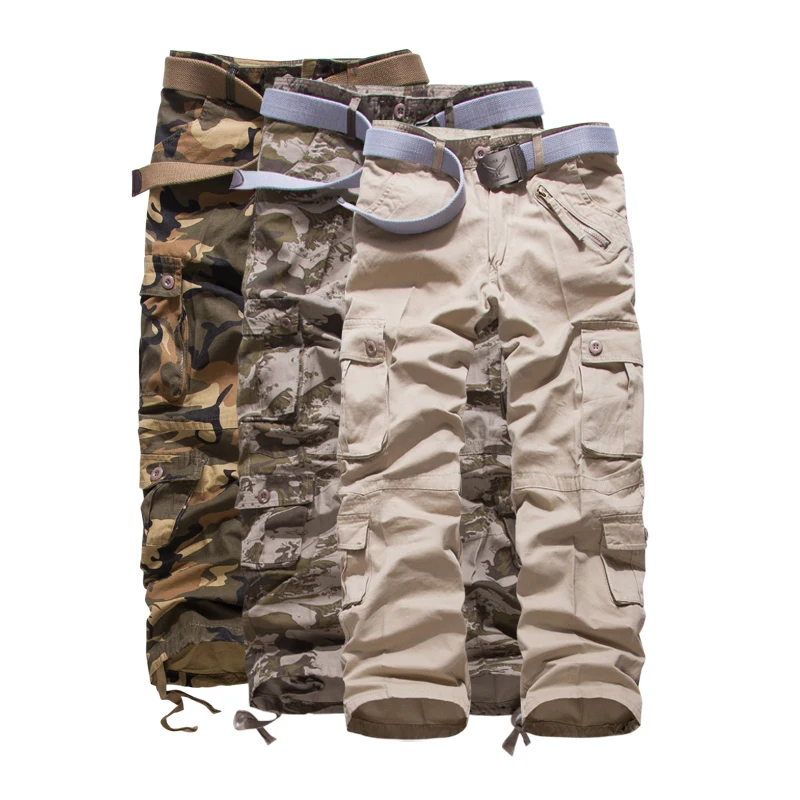 best cargo pants Men's 2022 New Camouflage Pants Multi-pocket Cargo Pants combat trousers