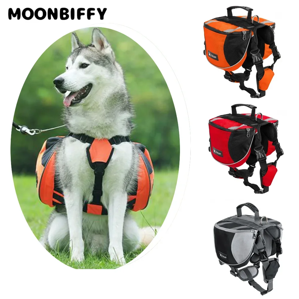 Large Dog Backpack, Outdoor Hound Saddle Bag Dog Pack With Side Pockets For Small Medium Large