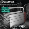 Heavy Duty Stainless Steel Toolbox with 3-Layer Folding and Carrying Handle - Industrial Grade for Home and Car 1