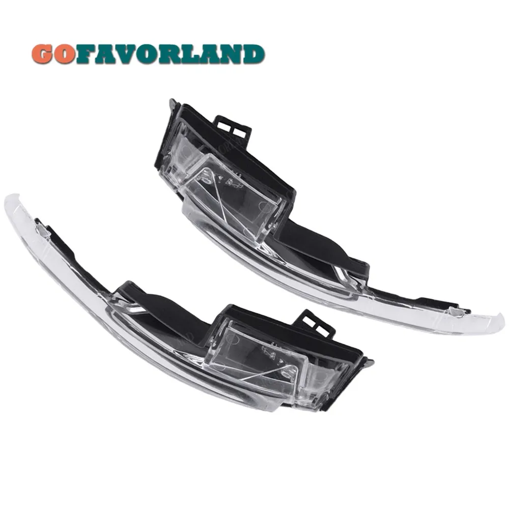 Pair Front Left Right Rearview Mirror Light Lamp Turn Signal Black Clear For Cadillac XTS 2013 2014 2015 2016 2017 2018 2019