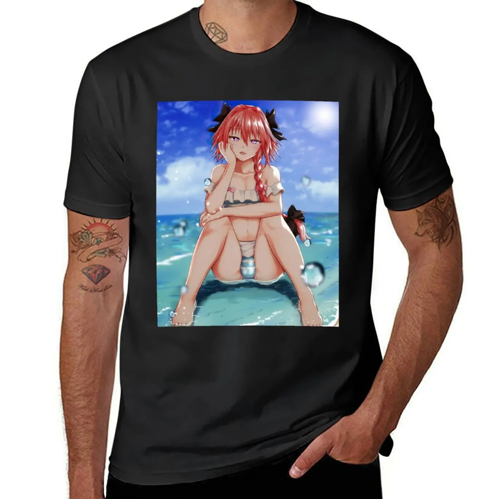 Astolfo Beach T-Shirt oversized kawaii clothes blanks mens clothes