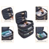 3-Layer Large Capacity Quilted Makeup Bag Organizer with Handles - Suitable for Travel and Home Organizer 4