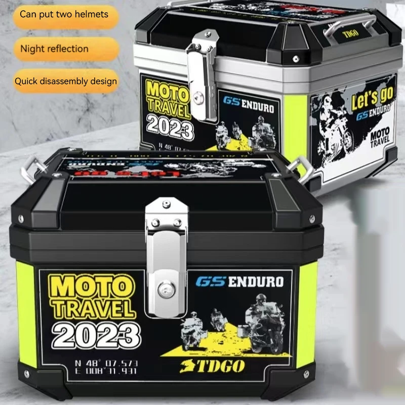 45L 57L 56L 65L Non Aluminum Alloy Motorcycle Trunk Large Capacity Electric Vehicle Storage Box Tail motorcycle tail box