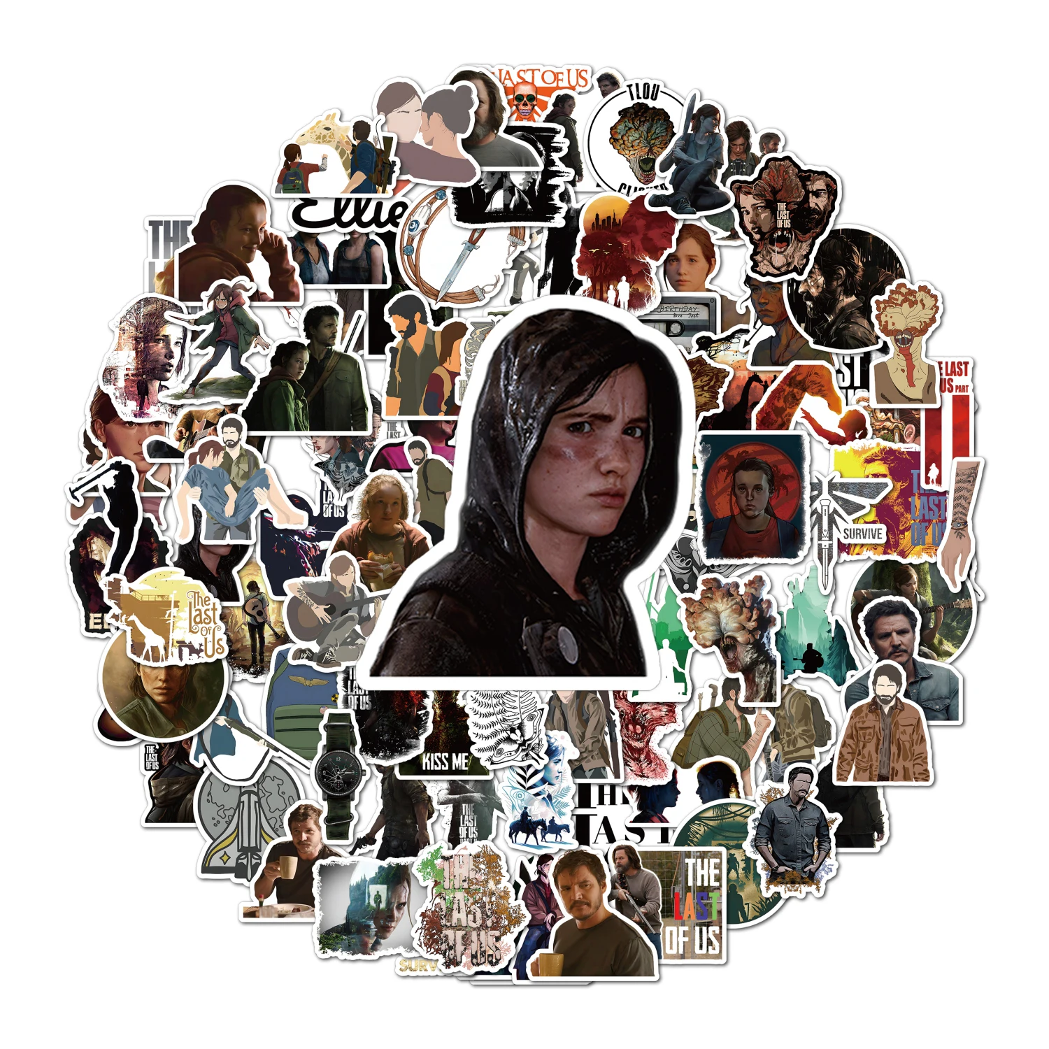 1050100PcsHotGametheLastofUsSetJoelPackFridgeSuitcase