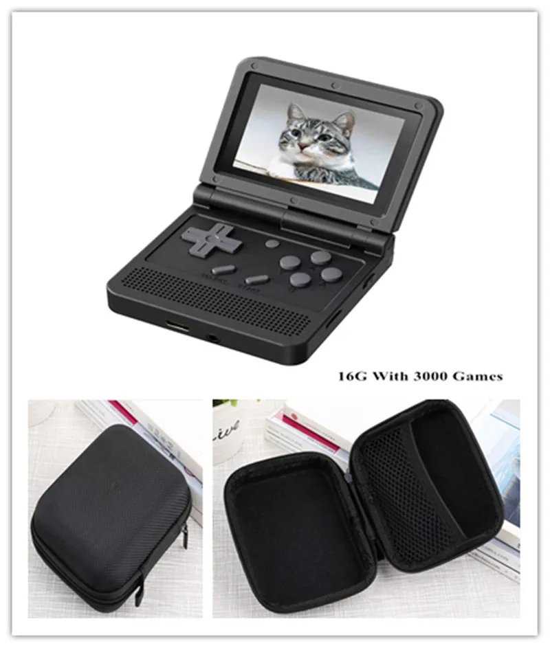 Hot V90 3.0 Inch Flip Handheld Game Console Open System 64 Bit PS1 FC GB Retro Video Games Player Mini Pocket Console Kids Gift 