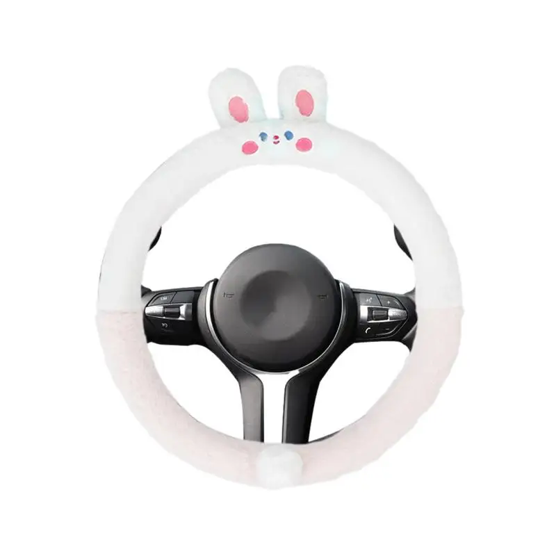 

Чехол на руль с рисунком животного, воздухопроницаемое зимнее пушистое Рулевое колесо для автомобилей, внедорожников, грузовиков, квадроциклов