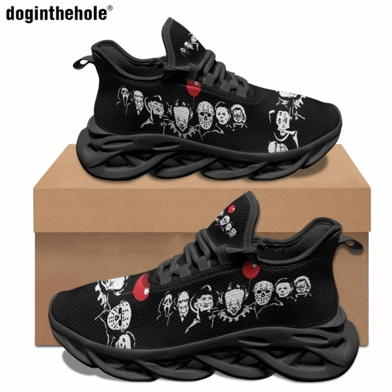 Horror Movie Design Casual Flat Shoes Fashion Trend Classic Sneakers Outdoor Non-slip Wear-resistant Running Shoes