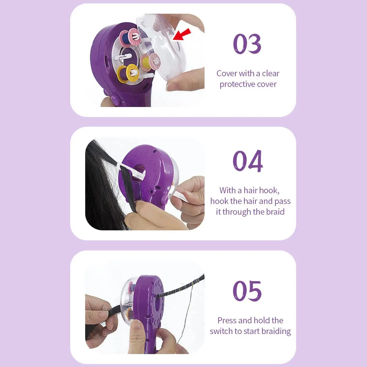 Hair accessories electric hair braider kit for kids DIY automatic hair decoration braiding toy for girls