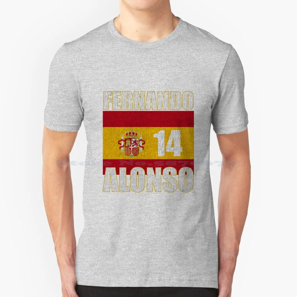 T-Shirt Classica Fernando Alonso T-Shirt 100% Cotone Tee Fernando Alonso Fa14 Alonso14 Hungry Shark