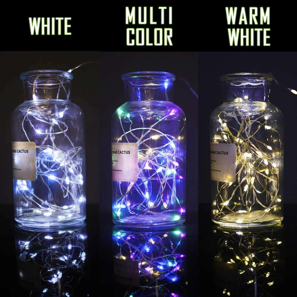 LED 스트링 요정 조명 화환 가로등, 크리스마스 방수 야외 장식, 할로윈 파티, 8 가지 모드, 새해, 10-200m