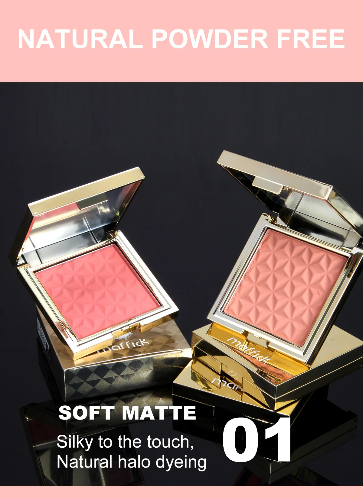 Description Picture 5 of itemWaterproof powder with mirror, durable makeup, full face coverage, compact powder, cosmetics base, 4 colors