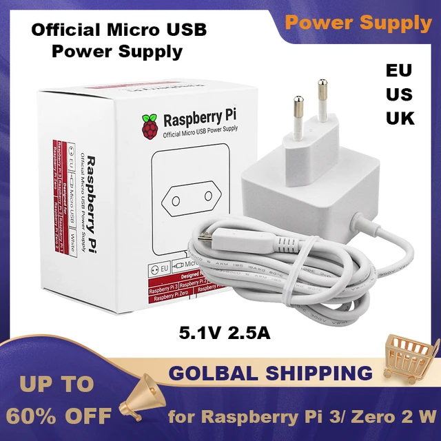 Alimentation Raspberry Pi Micro USB 5.1V 2.5A