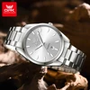 OPK 6038 Men's Watch Silver Stainless steel Deep Waterproof Calendar Man Hand Clock 2