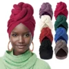 New African Women Large 3D Flower Turban Hat Headwrap Beanie Hat Mujer Bandanas Headcover Chemo Cap Muslim Hair Accessories 1