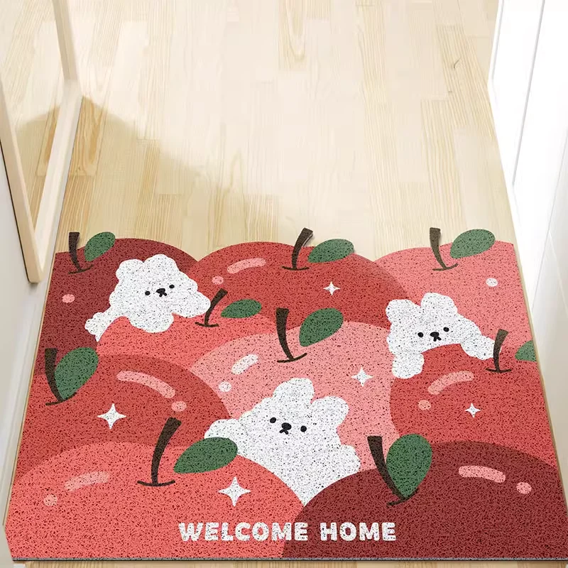 

Silk Circle Floor Mat At The Entrance Household Entrance Corridor Anti Slip Carpet Sand Scraping Mud Removal and Foot Mat