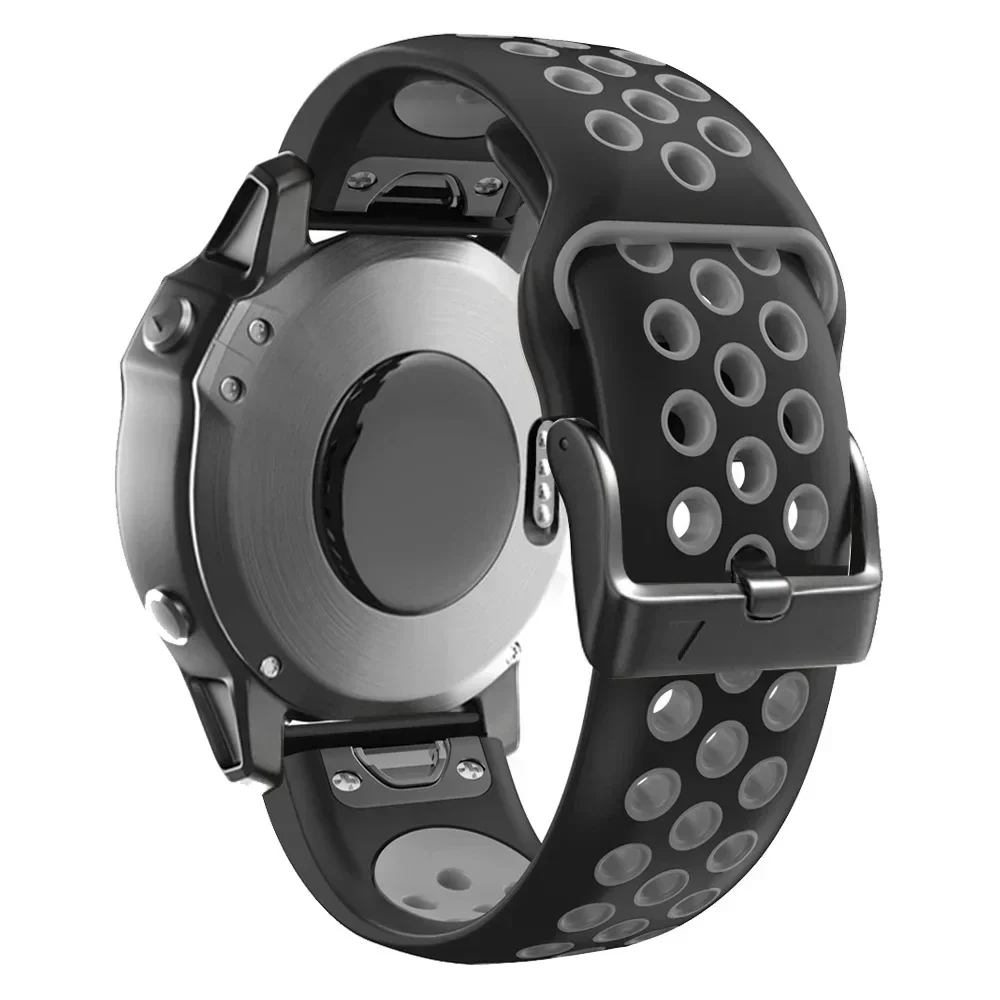 Two-Tone Sports Silicone Quick Release Watch Strap - 22/26mm Adjustable Wristband Bracelet