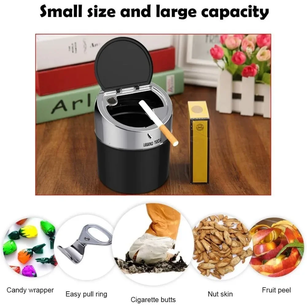Cigarette Ashtray Car Cup Holder Ashtray Lid Tabletop Desktop Smoking Ash Tray For Restaurants Bars
