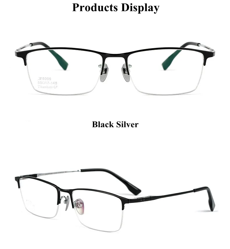 Chashma Ochki Men's Semi Rim Square Titanium Eyeglasses 316009