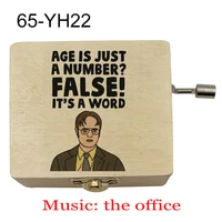 TV show The Office Fun Dwight Jim Pam figure print Wooden Music Box Music Theme Musical Box Birthday Gift To TV fans Friends 2