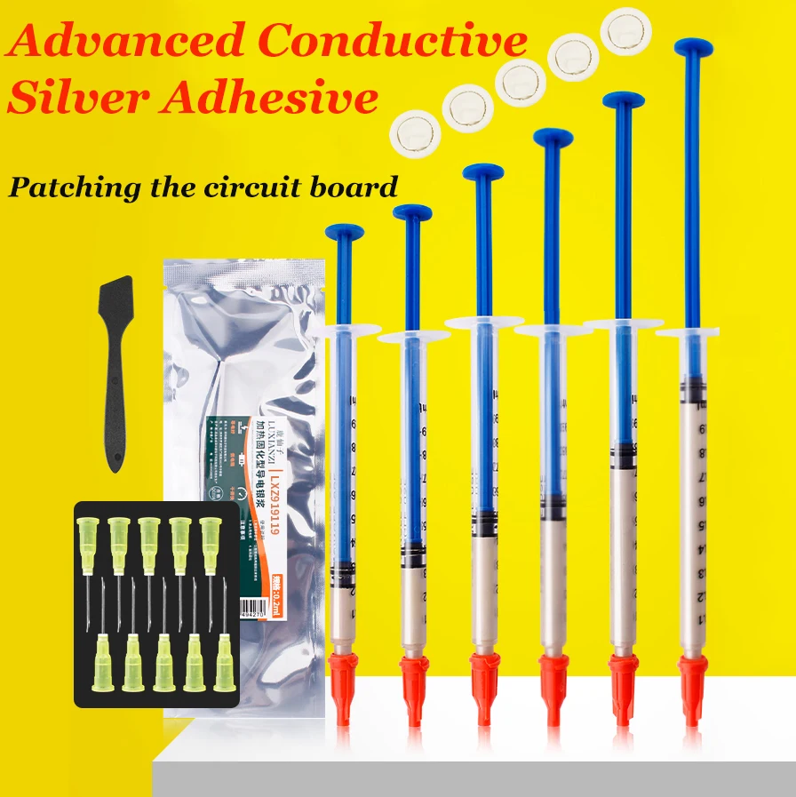 Conductive silver glue quickdrying solder joint pcb board line