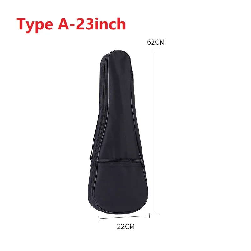 Black Portable Ukulele/Guitar Soft Case - Waterproof Cotton Bag, Multiple Sizes Available