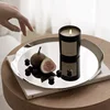 Nordic Light Luxury Round Stainless Steel Tray Fruit Dish Coffee Tea Wine Set Storage Tray Serving Plate Living Room Organizer 2