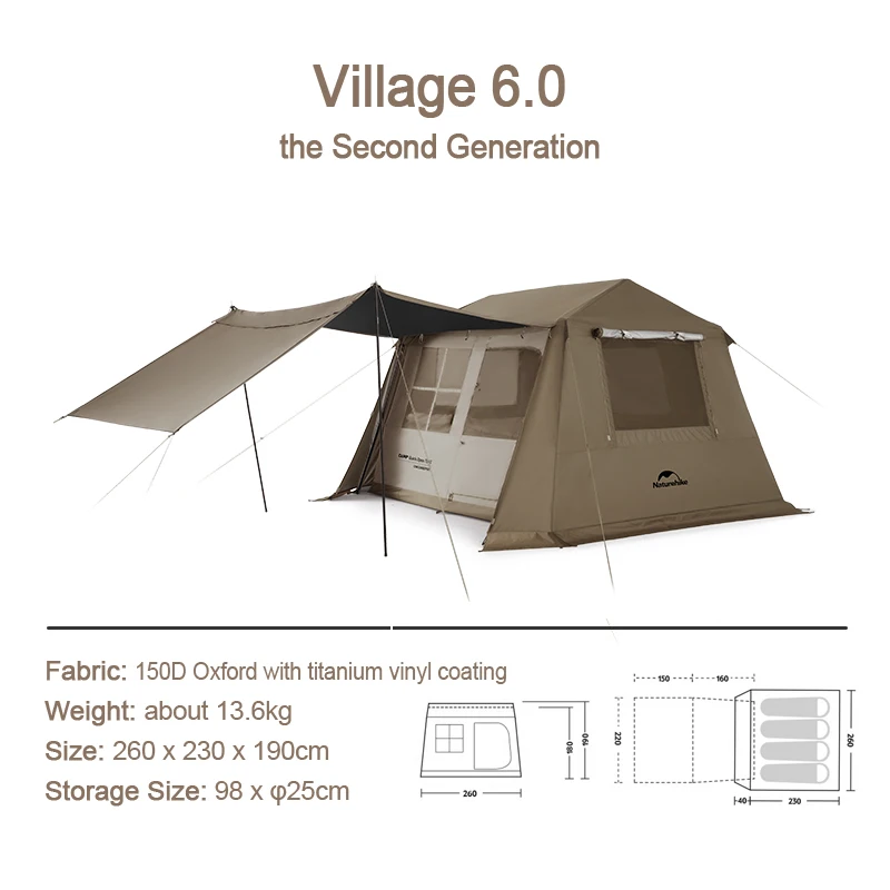 Naturehike Village 6.0 The Second Generation Quick Open Tent