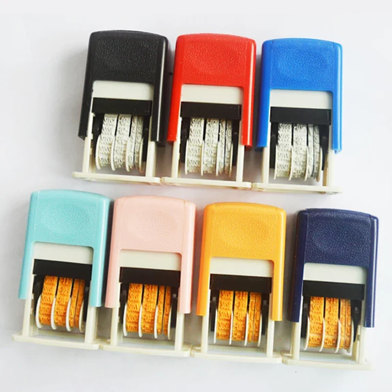 Date Stamp Time Stamp Universal Date Adjustable Seal Automatic Ink Return Roller Text alphabet stamps wooden stamps brass stamps inking stamps vintage silicone stamps decorative stamps clear stamps wax seal stamp teacher seal privacy shield stamp seal roller coder clock stamp