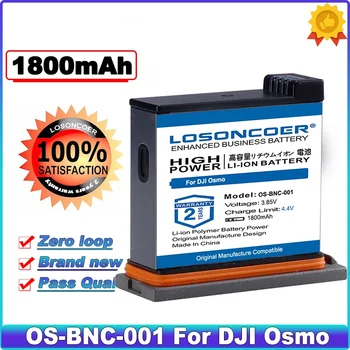 LOSONCOER High Capacity Battery 1800mAh OS-BNC-001 Battery for DJI Osmo Action Camera Accessories ~In Stock