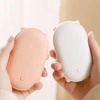 Mini Hand Warmer Portable Pocket Charger Power Bank 2 in 1 Winter Heater Electric 5000 mAh USB Rechargeable Heating Pad Outdoor 1