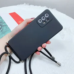 Crossbody Lanyard Silicone Phone Case with Shockproof Back Cover for honor 80SE (Black)