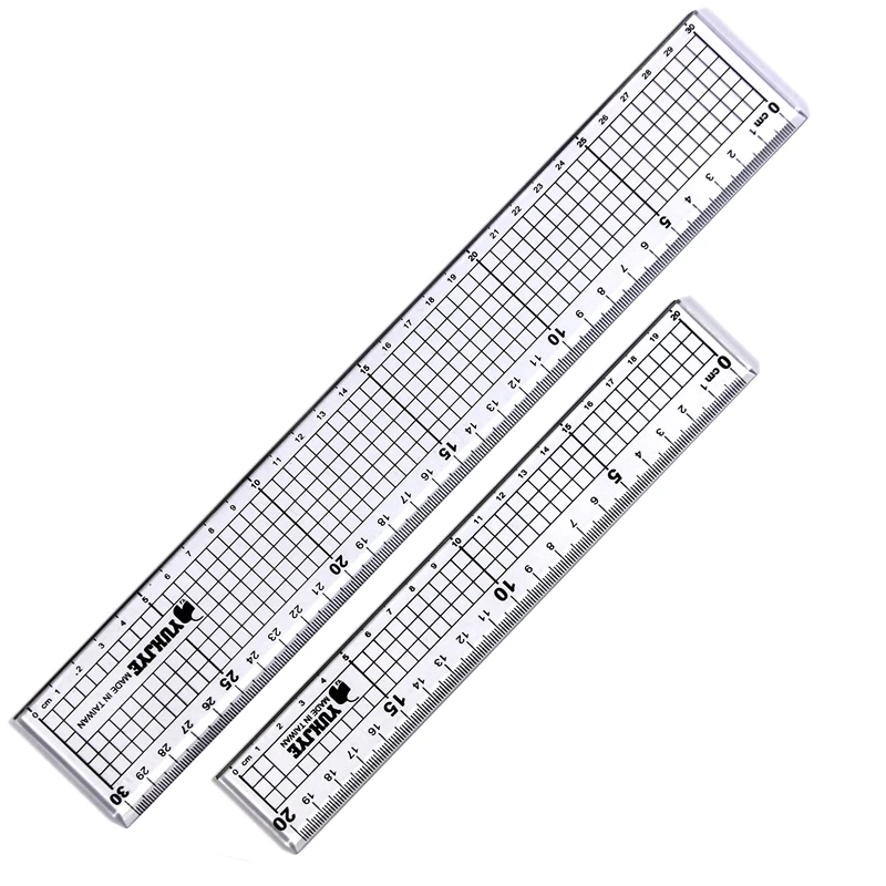 30*5 Quilters Ruler with Double Colored and Grid Lines Patchwork Ruler Acrylic Sewing Ruler for Sewing Quilting Cutting Ruler